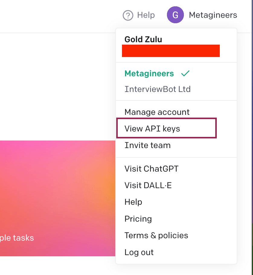 OpenAI View API Keys