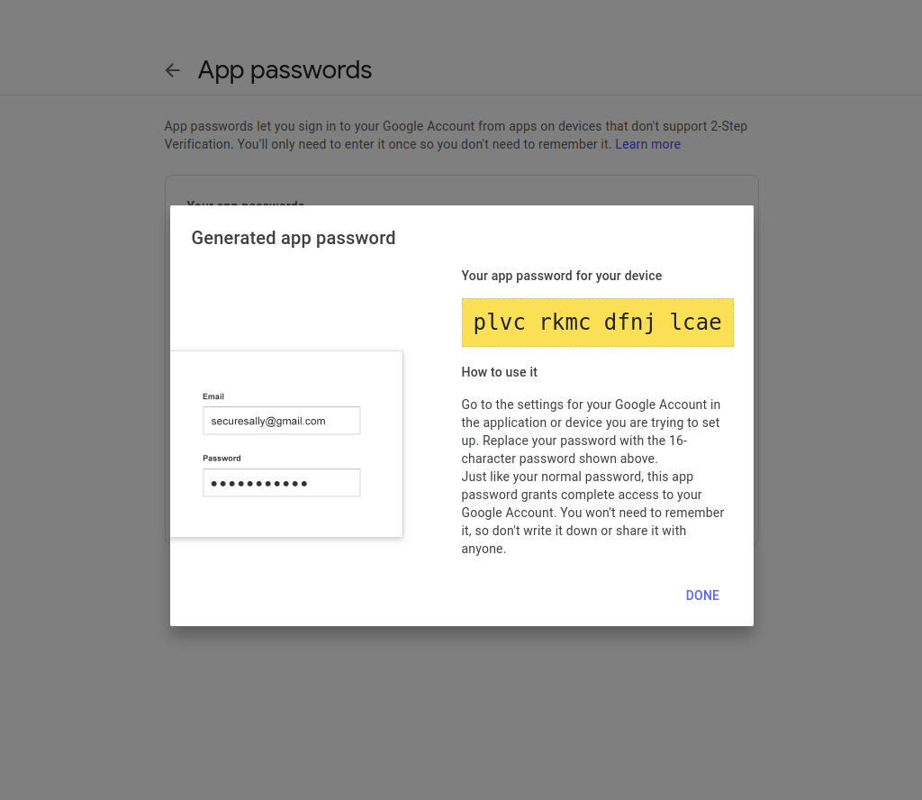 Google App Password