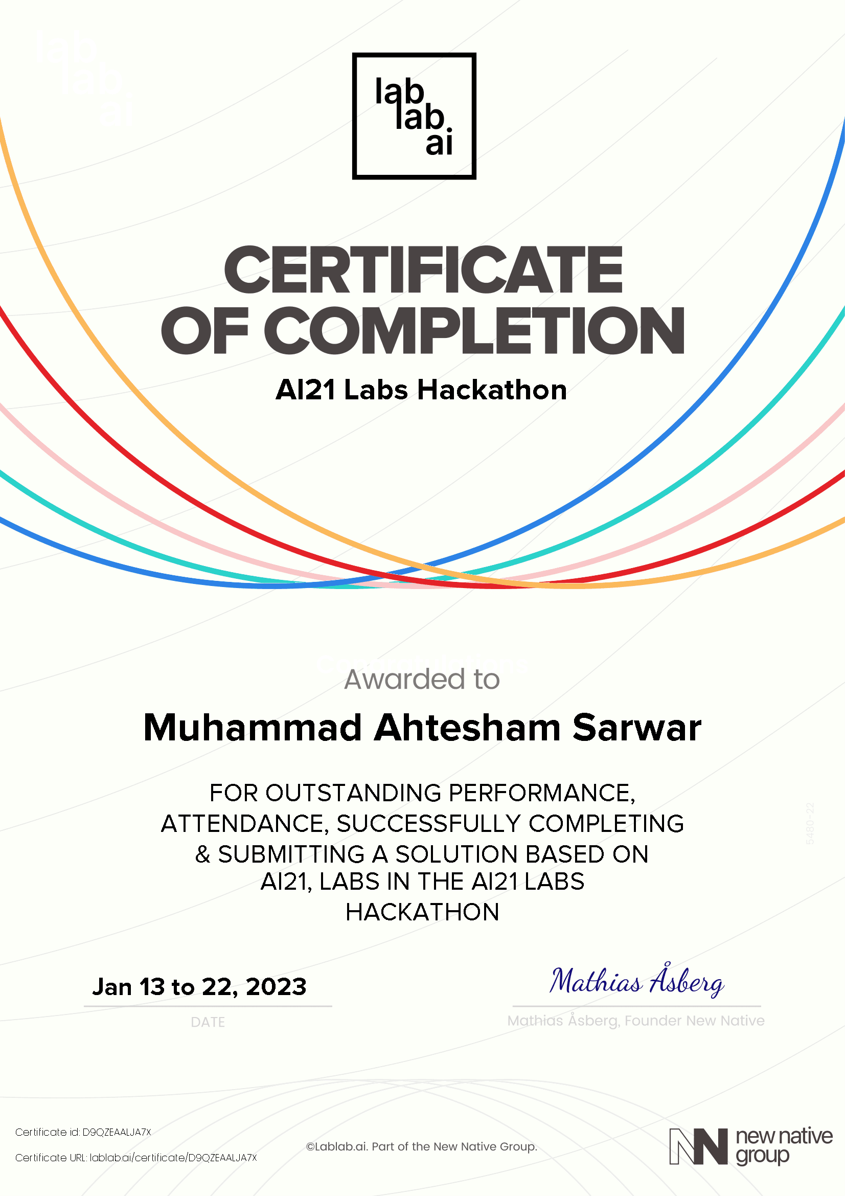 personal certificate