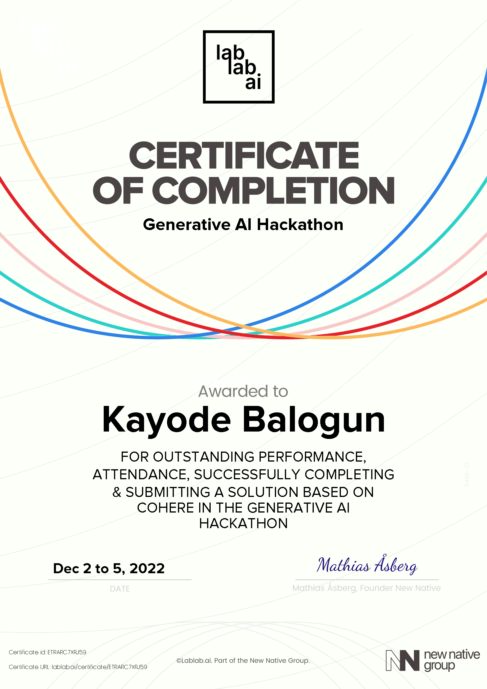 personal certificate