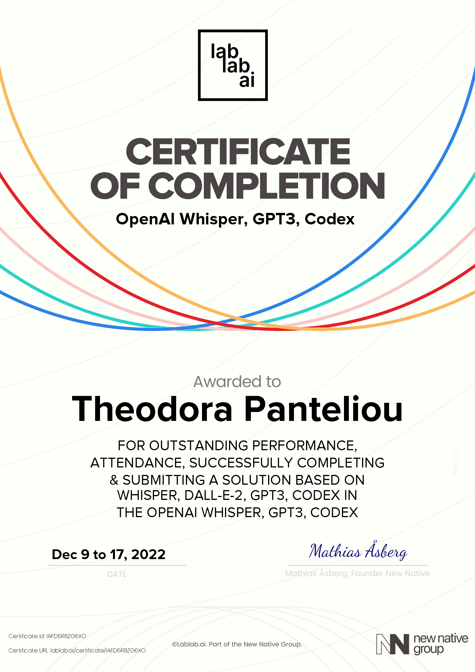 personal certificate