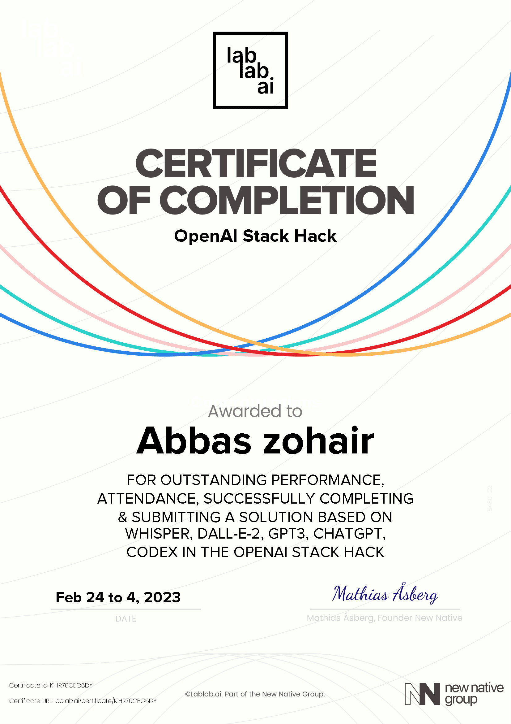 personal certificate