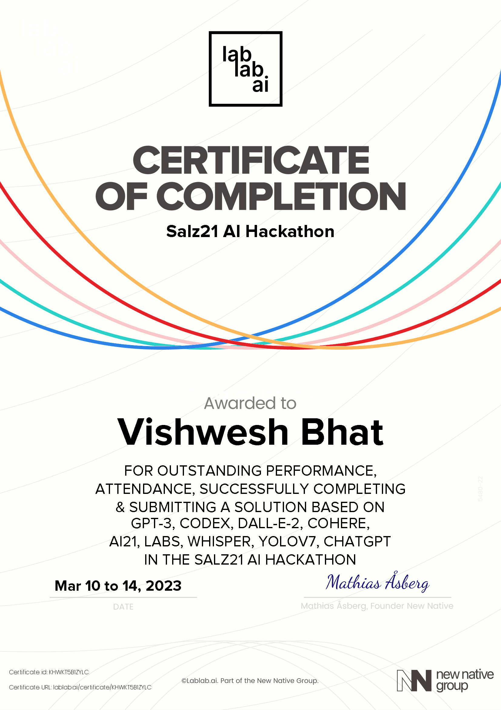 personal certificate