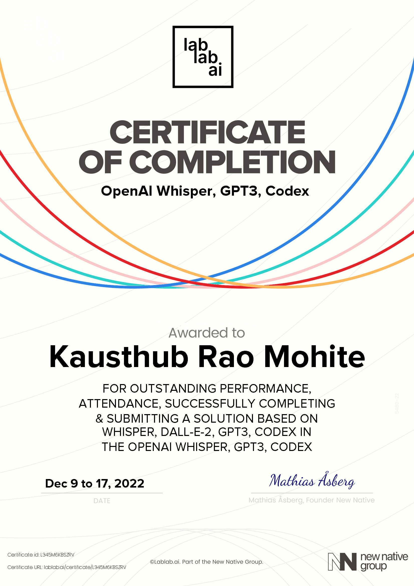 personal certificate