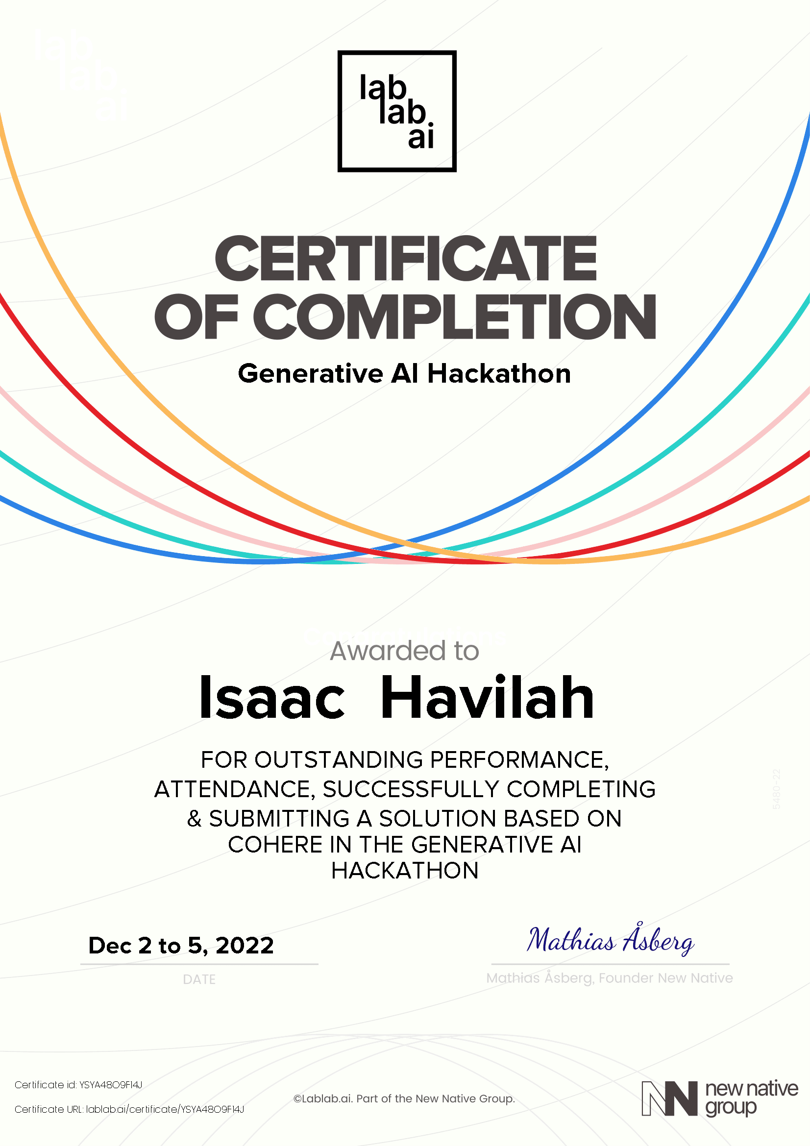 personal certificate